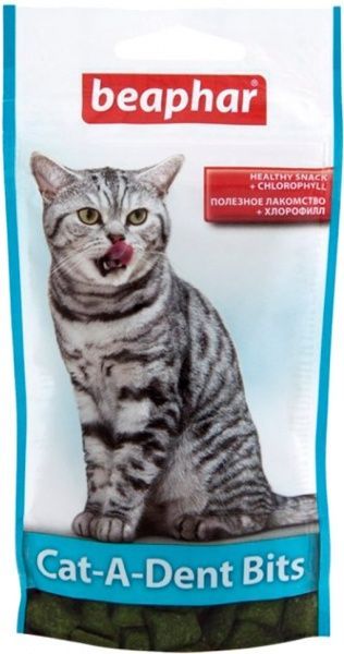 Ласощі для чищення зубів котів Кет-е-дент бітс 35 г