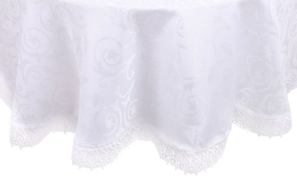 Скатерть KDK 160x220 см белый Karna 