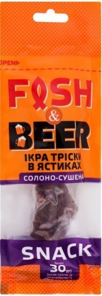 Закуска Fish Beer ікра тріски в ястиках 30 г