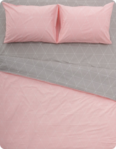 Комплект постельного белья Rhomb 2 140 TC розовый La Nuit 