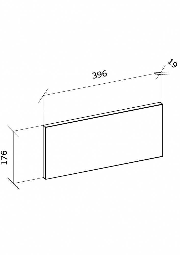 Фасад для кухні Грейд білий глянець 176x396 н/св NLC Топ