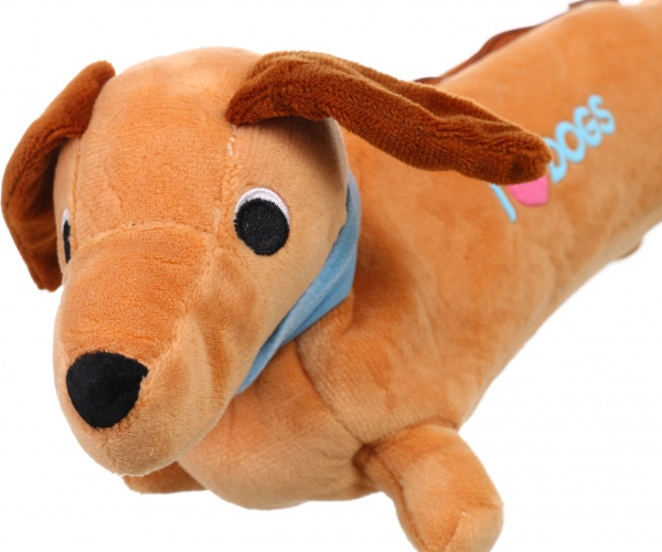 Пенал школьный Такса оранжевый