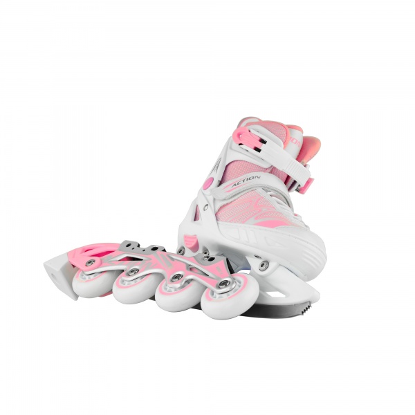 Роликові ковзани 2 в 1 Action 153B5/2IN1PINK33-36 рожевий