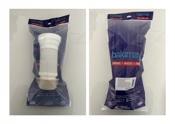 Труба гофрована Bakimay підключення для унітазу