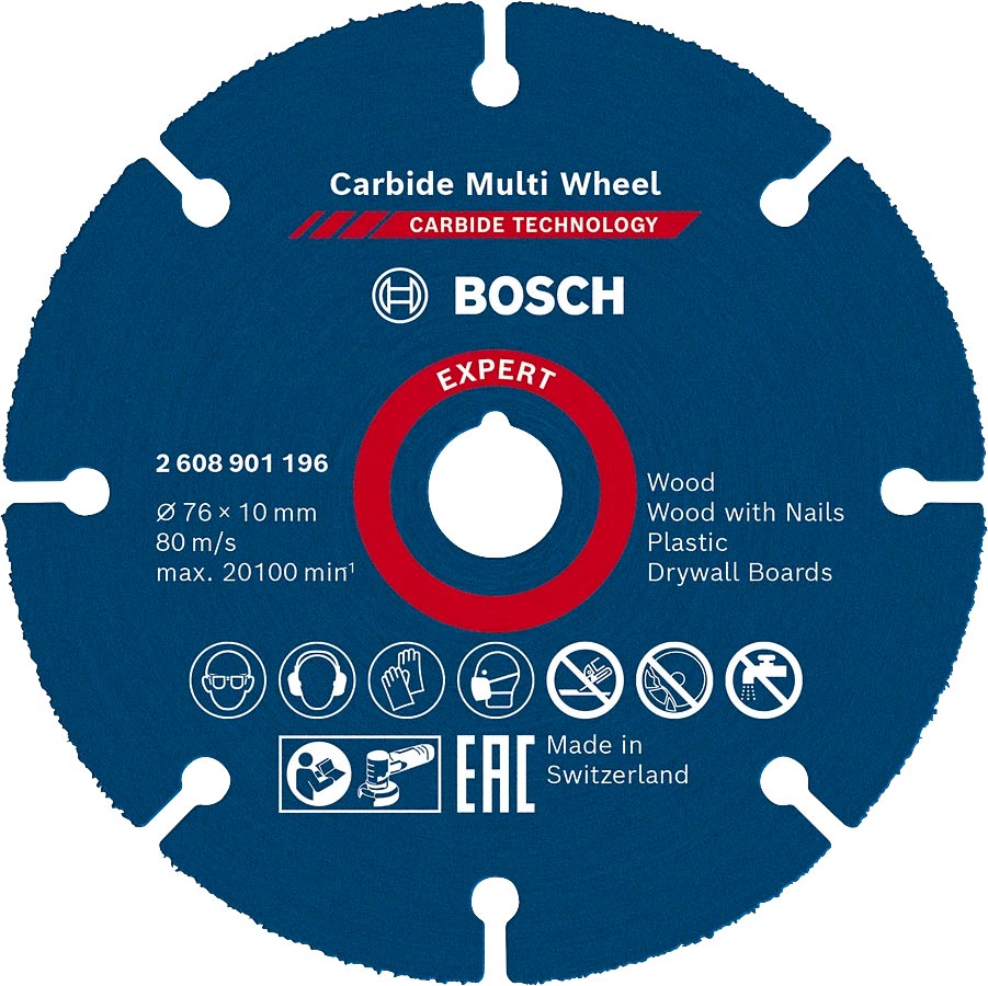 Круг відрізний Bosch Carbide 76х10 мм 1 шт. 2608901196