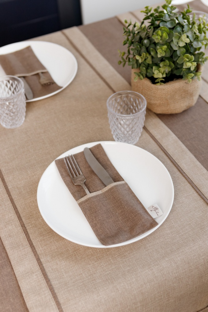 Дорожка (раннер) з двойным кантом Корица Мокко 40x140 см Прованс