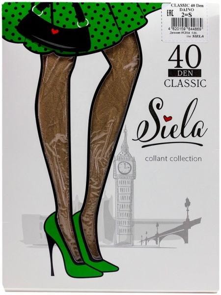 Колготки SIELA CLASSIC 40 den daino р. 2 светло-коричневый 