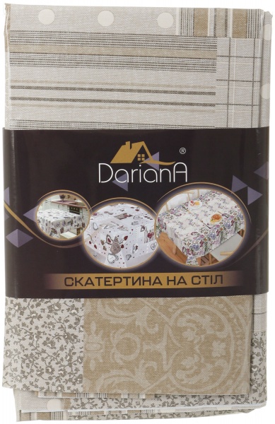 Скатерть Печворк 137x180 см бежевый Даріана 