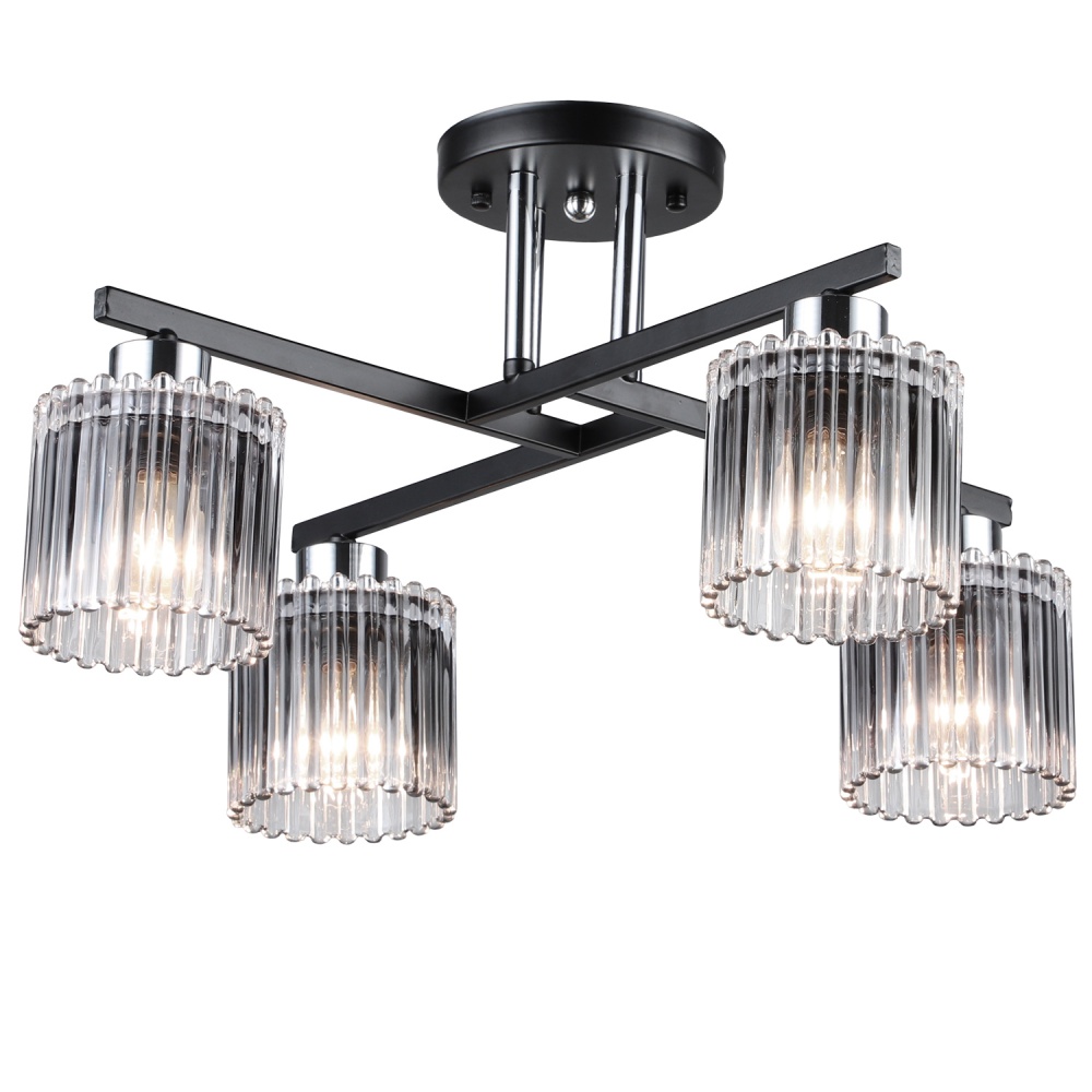 Люстра потолочная Victoria Lighting 4x60 Вт E14 черный Trudy/PL4 black