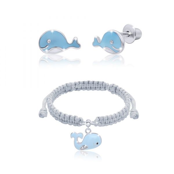 Браслет плетеный UMa&UMi Кит голубой