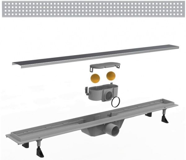 Душевой канал Imprese d44700Q з решіткою квадрат 70 см