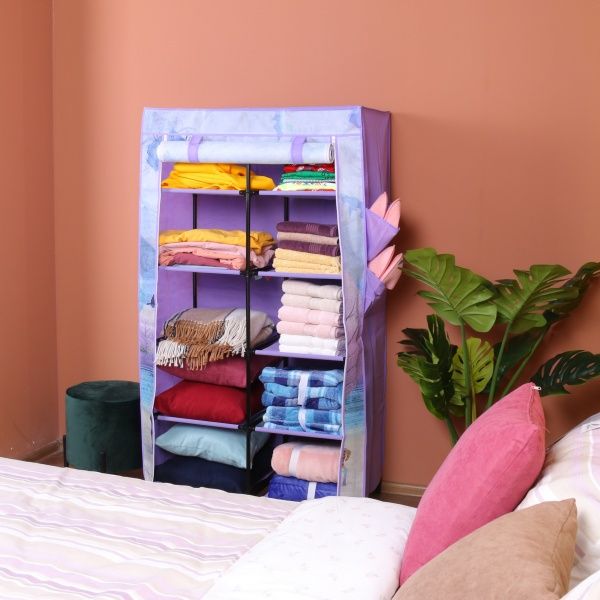 Тканинна шафа Dreamland 1560х870х460 мм фіолетовий 