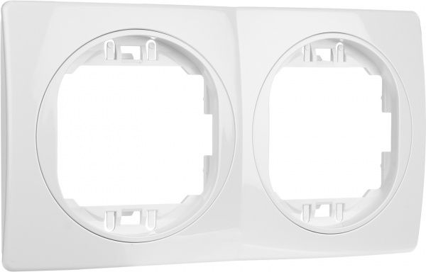 Рамка двухместная Aling-Conel EON горизонтальная белый E6701.00