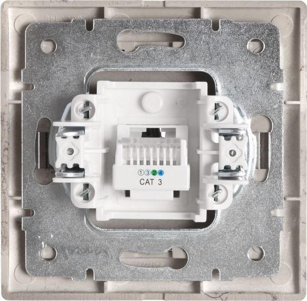 Розетка телефонна Lezard Mira TF-евро дуб вибілений матовий 701-5252-137