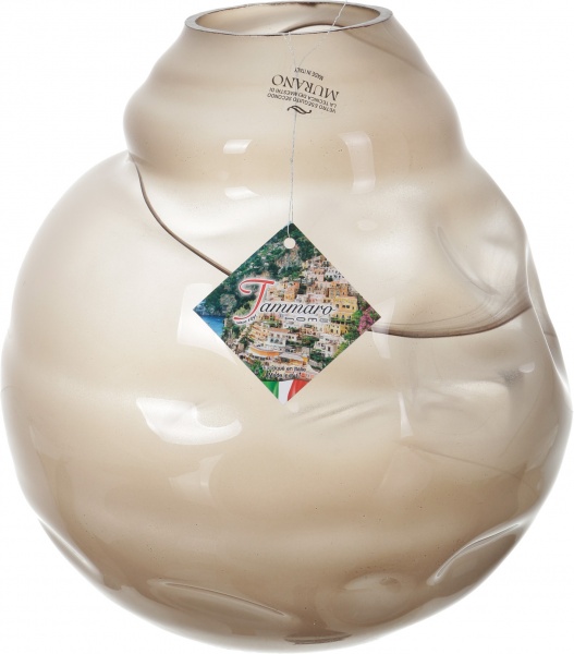 Ваза Antonio Tammaro Crash 33 см Серо-коричневая 