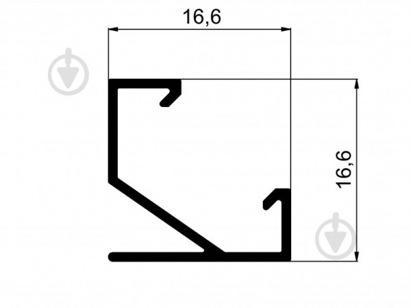 Профиль алюминиевый АЛЮПРО LED угловой ПАК-0051 /AS 200 см 