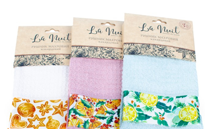 Рушник махровий Merry Christmas 40x60 см в асортименті La Nuit