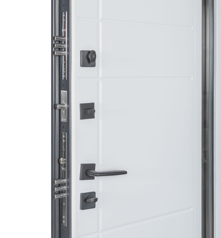 Дверь входная Булат Термо Хаус 705 темный антрацит / белый атласный 2050x950 мм левая