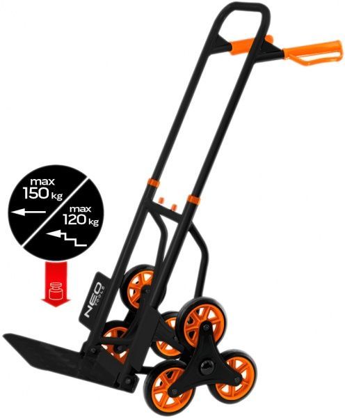 Тележка NEO tools грузовой для транспортировки грузов по лестнице, до 150 кг. складной