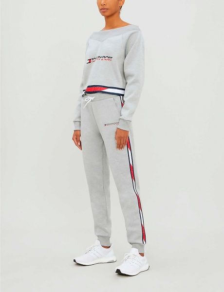 Джемпер Tommy Hilfiger CROP V NECK SWEATER WITH TAPE S10S100363001 р. M светло-серый