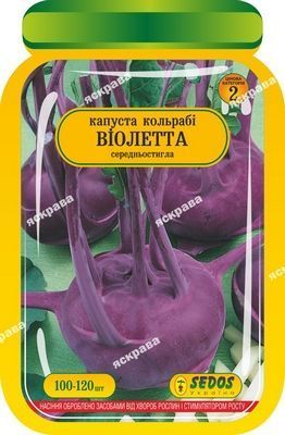 Семена Яскрава капуста кольраби Виолетта 100 шт. (4823069904661)