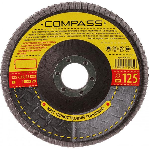 Круг пелюстковий Compass 125 мм P60 20523135