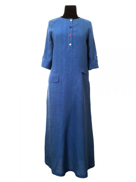 Платье Галерея льна Меридиан р. 52 синий 0032/52/474 