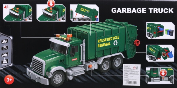 Іграшковий сміттєвоз Shantou інтерактивний 35х12х17 см зелений 666-53P