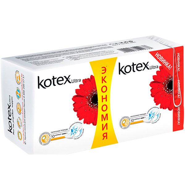 Прокладки гигиенические Kotex Ultra Dry Duo normal 20 шт.