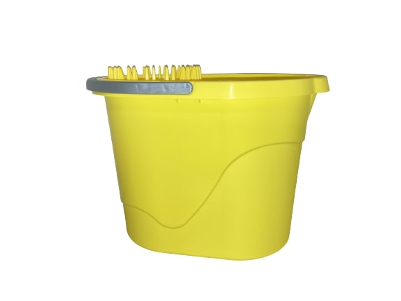 Відро ММ-Пласт з віджимом жовте 260х370 мм 14 л 