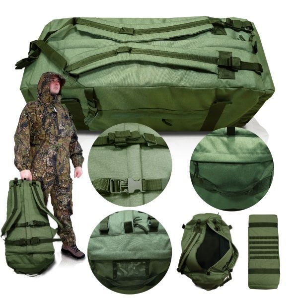 Баул Торнадо оливковый 70 л ткань кордура