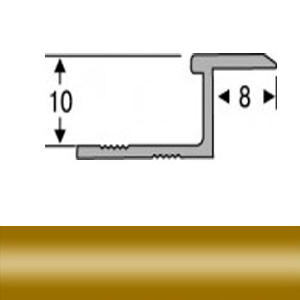 Порожек алюминиевый АПZ анодированный TIS 2700 мм золото