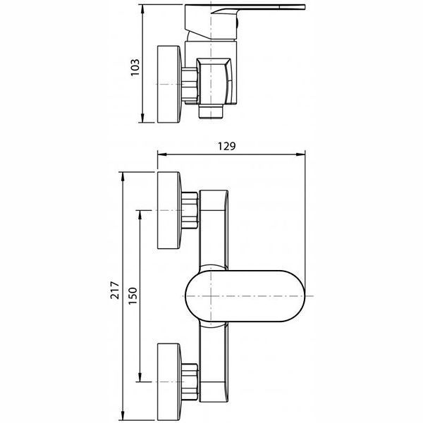 Смеситель для ванны Koller Pool Neon Round Arc (RA0400)