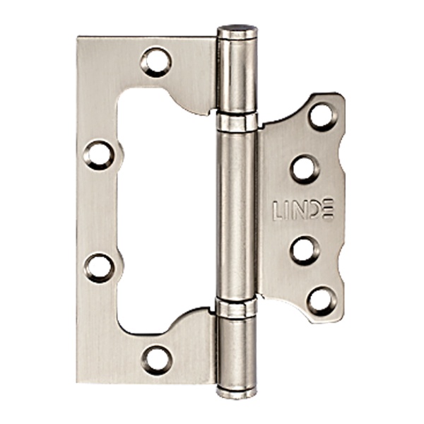 Петля Linde НВ-100E MN бабочка 100x75x3 мм сатин/никель универсальная