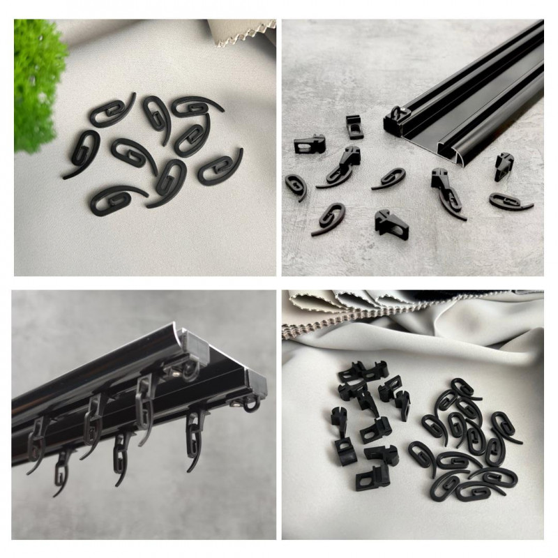 Комплект фурнітури Quadrum Square line набірний чорний 50 шт.