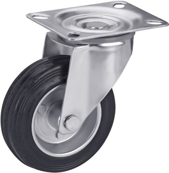 Колесо поворотное с площадкой d75 мм для тележек