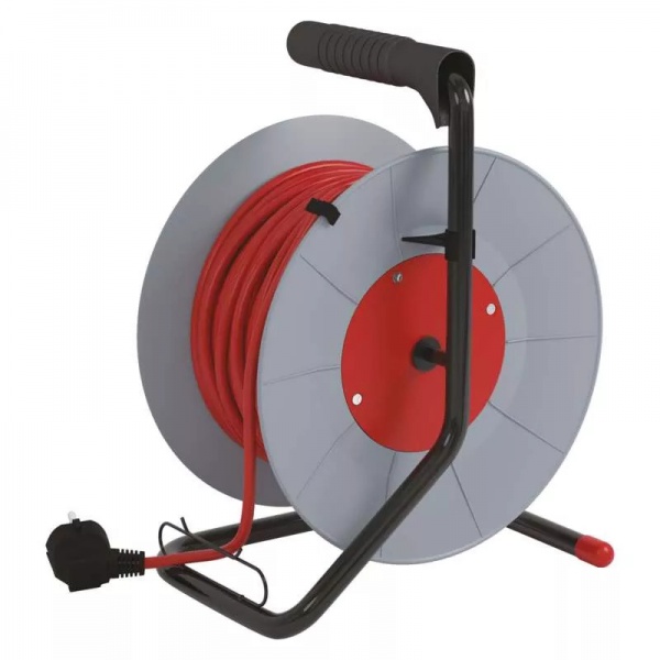 Удлинитель на катушке Emos с заземлением 4 гн. оранжевый 20 м P09220