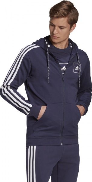 Джемпер Adidas M 3S Tape FZ FR7212 р. L