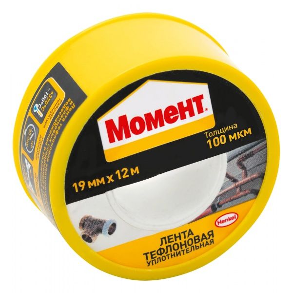 Лента тефлоновая Момент 19 мм х 12 м (2100816)