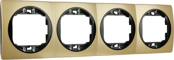 Рамка четырехместная Aling-Conel EON горизонтальная золото E6704.GE