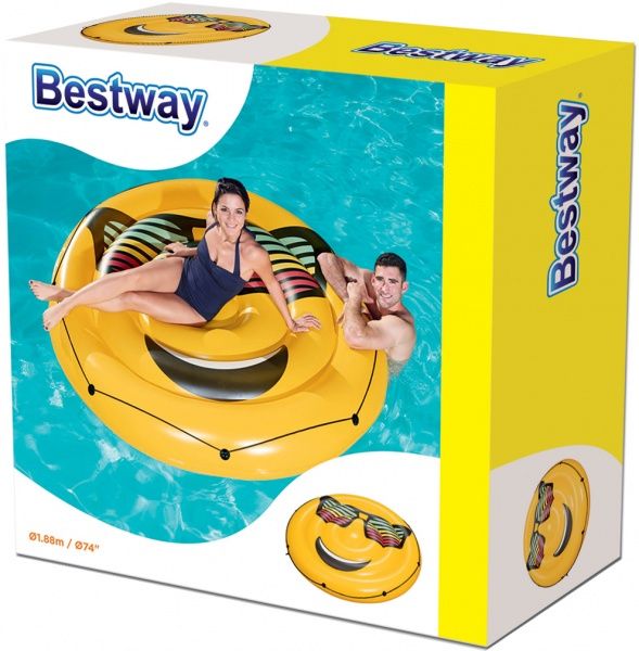 Матрас надувной Bestway 43139 ø188 Смайл