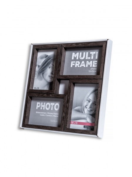 Коллаж Velista (4х10х15) темне дерево 4 фото 10x15 см темное дерево 