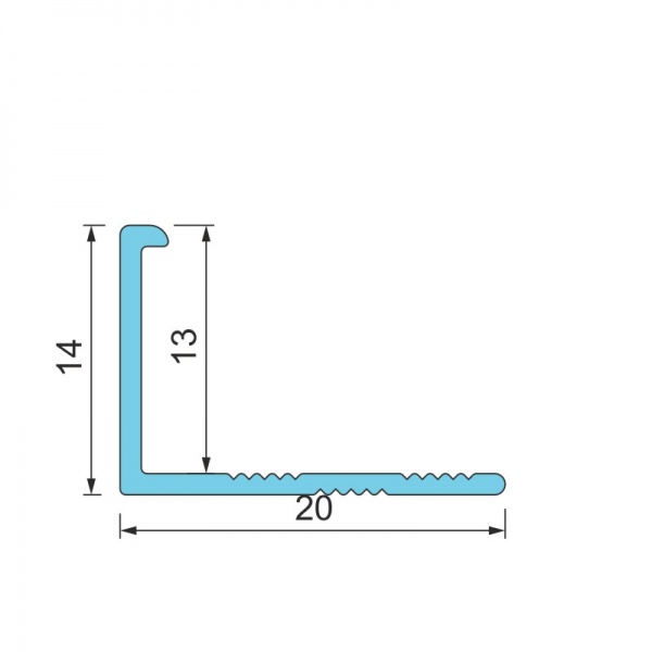 Уголок для плитки Braz Line алюминий BLB-5403-75-9017-K.27 2,7 м черный 