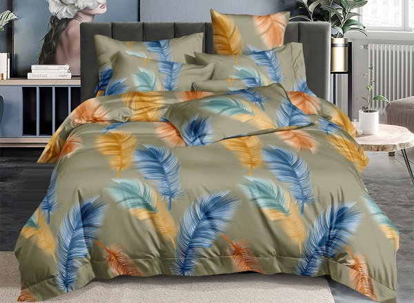 Комплект постільної білизни Feathers 1.5 різнокольоровий принт SoundSleep 