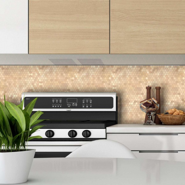 Декоративна панель EMERGO самоклеюча Шестигранна Мідь Home Inspire 