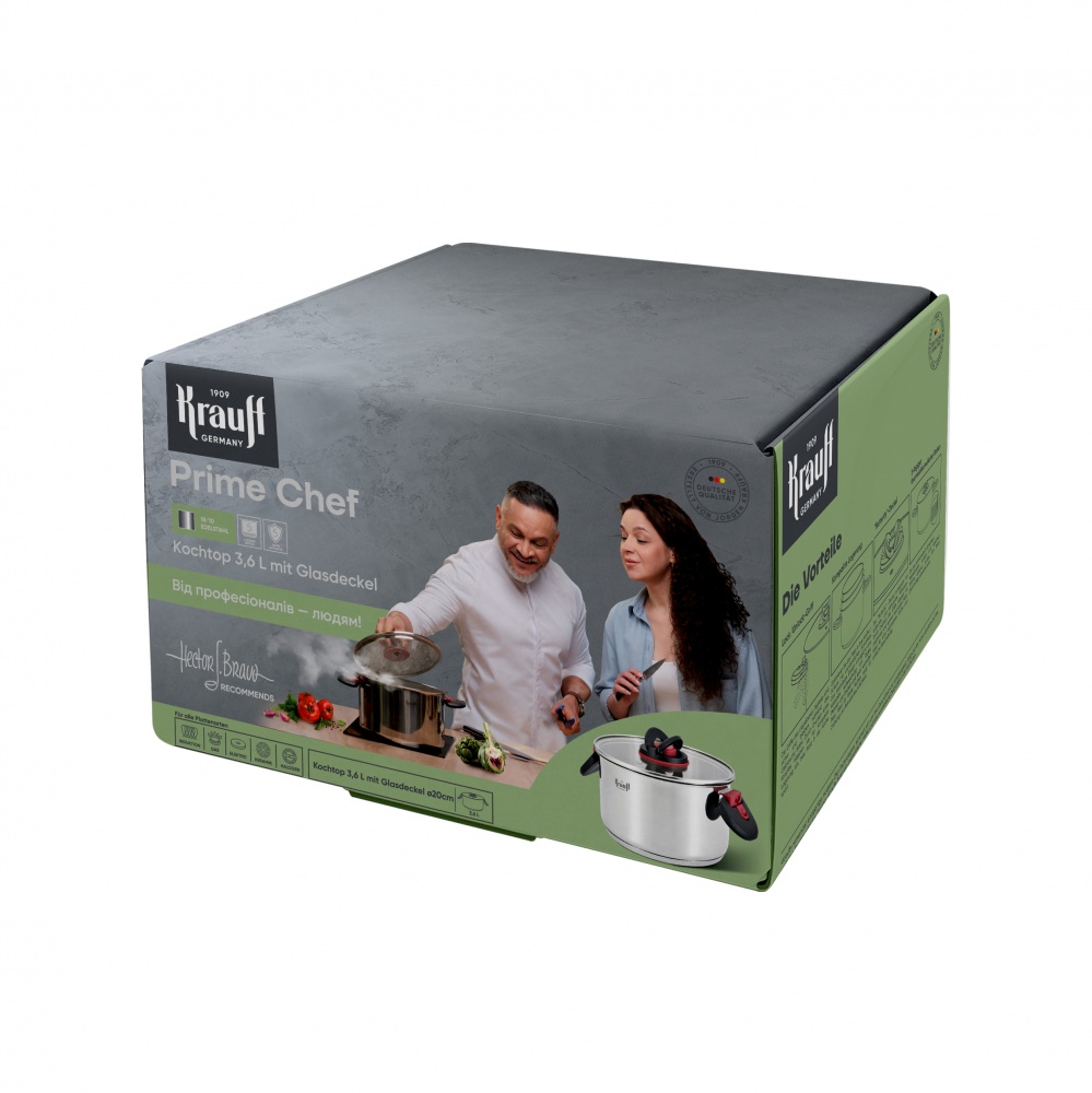 Кастрюля с крышкой Krauff Prime Chef 3,6 л 26-303-020