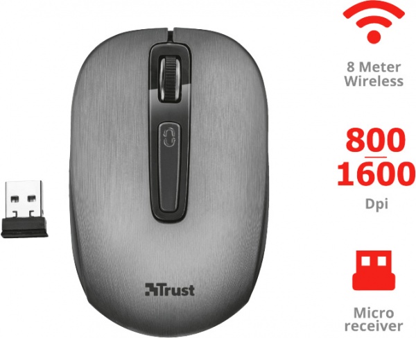 Миша Trust Aera Wireless 22372 grey 