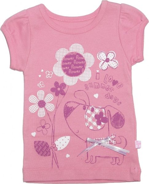 Футболка для дівчаток Фламінго р.74 рожевий 577-1006 
