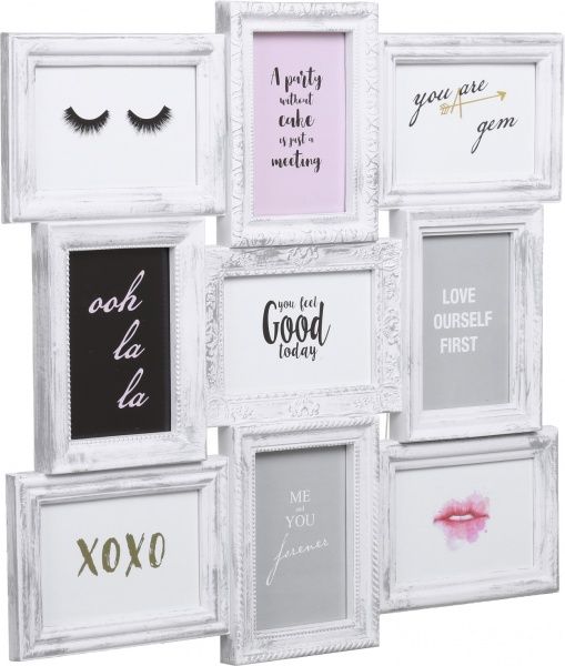 Колаж BB08-125005-1 9 фото 10x15 см білий 