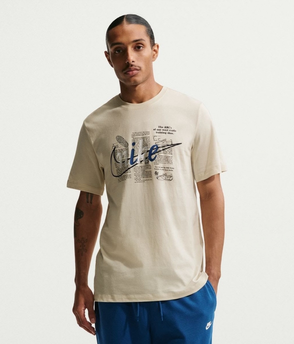 Футболка Nike U NSW TEE STD CELEBRATE BRND IH1141-229 р.S бежевый — фото 1